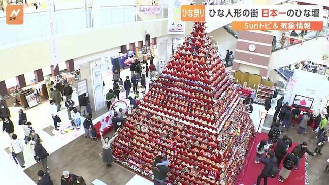 高さ約7m 日本一高い“ピラミッド型”ひな壇が登場　埼玉県「鴻巣びっくりひな祭り」【SUNトピ】|TBS NEWS DIG