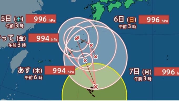 【台風情報】最大瞬間風速25 m/s「台風24号（クロヴァン）」北上中...今後の進路は？週末全国的に警報級大雨のおそれも...9月12日までの雨・風シミュレーションで確認【気象庁2日09時45分発表】|TBS NEWS DIG
