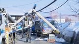 ダンプカーが電柱に衝突、2本なぎ倒す…付近の約160戸が一時停電　札幌市西区|TBS NEWS DIG