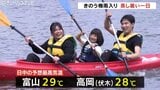 富山は蒸し暑い曇り空…環水公園ではサップやカヌーで涼をとる人の姿も 最高気温29℃予想で熱中症に注意　|　富山のニュース｜天気・防災｜チューリップテレビ