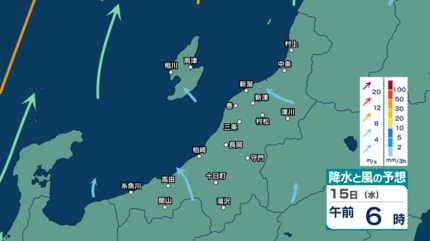 雷を伴い激しい雨となり大雨の所も 新潟県下越では13日朝までに150ミリ