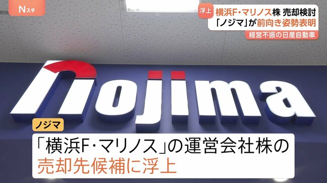 横浜F･マリノスの株引き受けにノジマ前向き「話来たら検討する」　経営再建中の日産「マリノス株」売却検討めぐり|TBS NEWS DIG