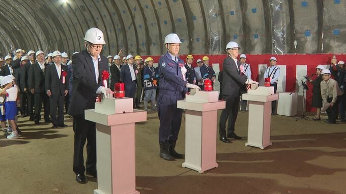 災害に備えて整備　国道１９１号「木与防災」でトンネル貫通式　将来は山陰道の一部　|　山口のニュース・天気・防災｜tys NEWS｜ｔｙｓテレビ山口