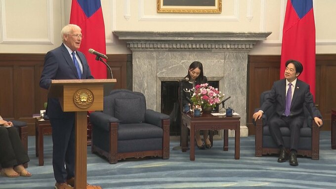 米上院軍事委員長　台湾で頼総統と会談　中国側は強い不満