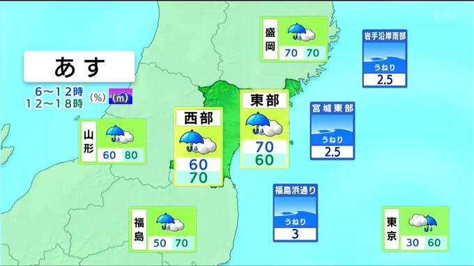 25日・クリスマスも "傘の出番"…冷え込みは弱い一方　断続的に雨　tbc気象台（24日午後4時現在）|TBS NEWS DIG