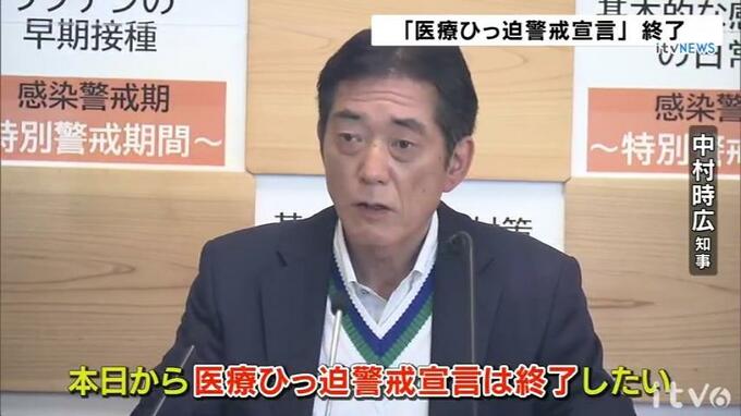 愛媛県「医療ひっ迫警戒宣言」を１５日で終了　|　愛媛のニュース - Nスタえひめ｜あいテレビは6チャンネル