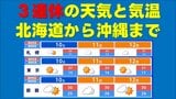 【3連休の天気】10日(土)～12日(月) 全国の天気と気温　三連休の雨マークはごくわずか！？　5日時点の予報から|TBS NEWS DIG