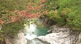 「阿寺ブルー」で人気の阿寺渓谷…カエデやナラの色付き始まる、エメラルドグリーンの川と紅葉のコントラストの見ごろは間もなく到来|TBS NEWS DIG
