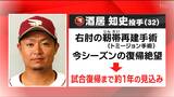 楽天・酒居投手が右ひじ手術「今シーズン中の復帰は絶望的」 | 宮城のニュース│tbc NEWS│tbc東北放送