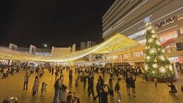 10メートルのツリーが登場　JR宮崎駅前でイルミネーションの点灯式|TBS NEWS DIG