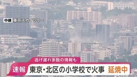 【速報】東京・北区の小学校で火災 現在も延焼中 逃げ遅れ多数いるとの情報も JR王子駅から南に500mほど 東京消防庁|TBS NEWS DIG