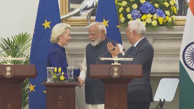 EU・インド “史上最大規模”FTA締結 米国の関税リスク念頭に20億人の巨大経済圏を創出|TBS NEWS DIG