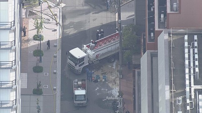 【速報】大阪・本町でタンクローリーからガソリン流出　ガソリンスタンドの柱に接触し事故か　中央区北久宝寺町４丁目|TBS NEWS DIG