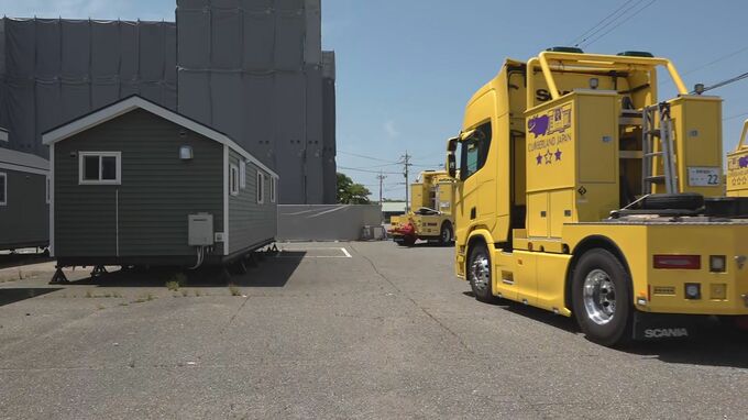 能登半島地震から2年4か月、役目終えたトレーラーハウスの仮設住宅 撤去作業始まる 石川・志賀町|TBS NEWS DIG