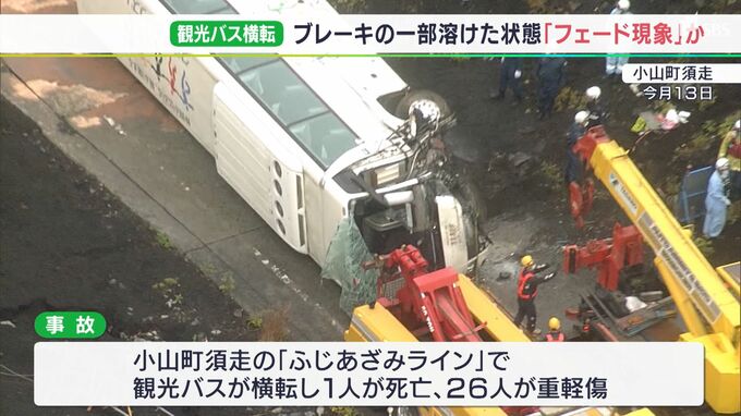 ブレーキシューやドラムに焼けた跡や亀裂 「フェード現象」の痕跡かー静岡・観光バス横転27人死傷事故　|　静岡のニュース | SBSNEWS | 静岡放送