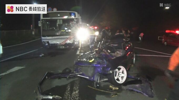 普通乗用車が中央線を越えたか　路線バスと衝突　車を運転していた男性（31）が死亡　|　長崎のニュース | 天気 | NBC長崎放送
