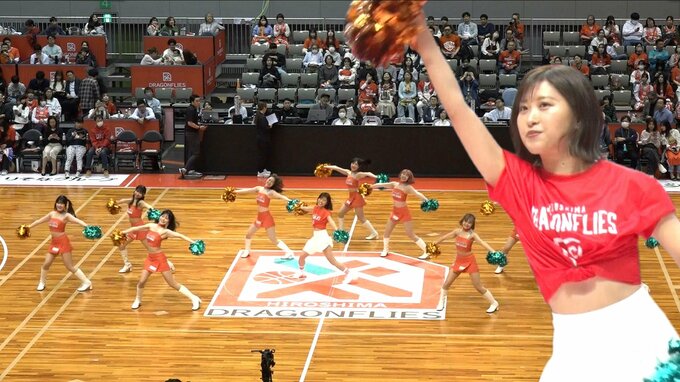 【アナウンサーがダンスで応援！】広島ドラゴンフライズ　RCC唐澤アナがフライガールズとチアダンスを披露|TBS NEWS DIG