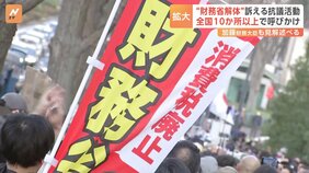 「財務省解体」 財務省前など全国10か所以上で一斉抗議 「年収103万円の壁」 見直しをめぐる 政府の対応への批判の声高まる|TBS NEWS DIG