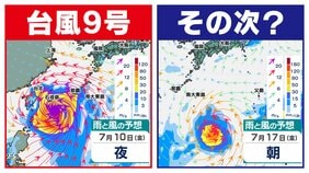 【台風情報】台風９号「非常に強い」勢力で沖縄直撃へ　次の「反時計回りの渦」現る  日本の南へ北上する予想も【雨風シミュレーション１８日（土）まで／全国各都市の週間予報】台風９号（バービー）気象庁進路予想|TBS NEWS DIG