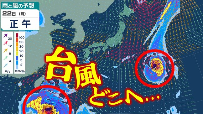 【トリプル台風情報】台風17号が発生　残り2つの“台風のたまご”＝熱帯低気圧は…　19日には『新たな台風』に？　うち1つは日本の東の海上で“急カーブ”か　今後の進路・勢力は？【雨風シミュレーション】|TBS NEWS DIG
