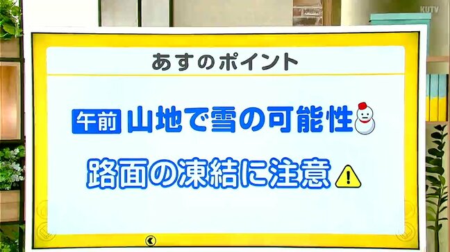 高知の天気　５日　冷え込み続き山沿いでは雪のおそれ　山岸拓気象予報士が解説|TBS NEWS DIG
