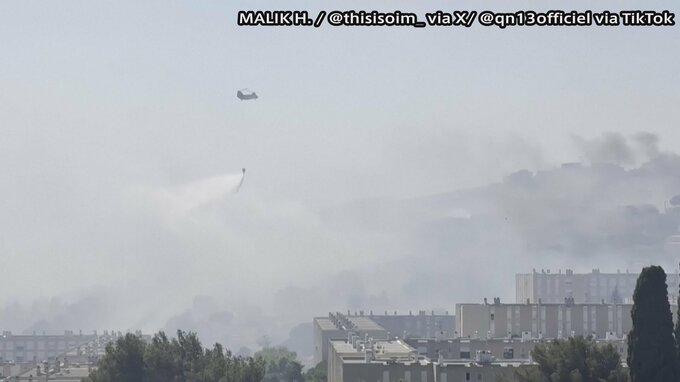 仏・マルセイユで山火事　空港も閉鎖　700ヘクタール以上焼失、北部の住宅街にも到達|TBS NEWS DIG