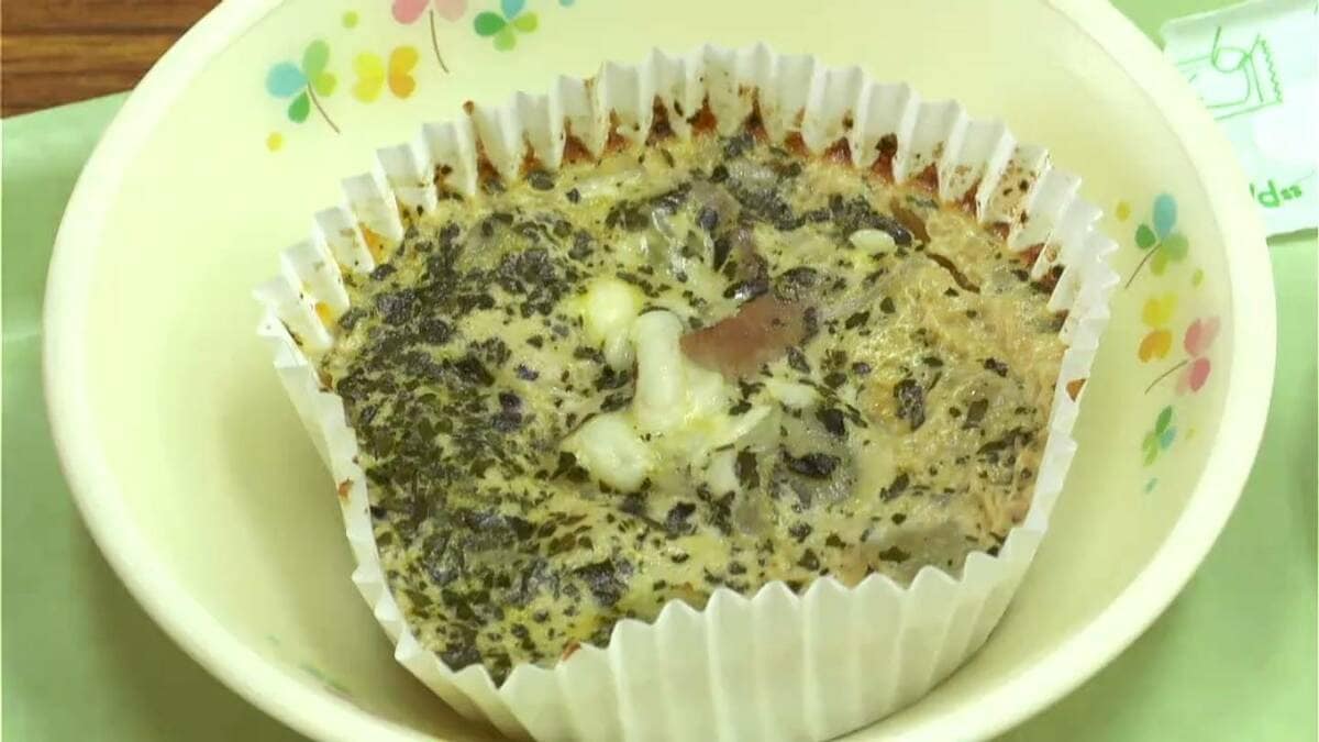 抹茶の原料「てん茶のキッシュ」短大生が考案　県内2位の茶の生産地　鹿児島県志布志市の給食で