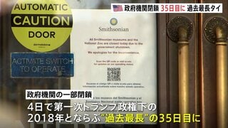 アメリカの政府閉鎖「35日目」に　“過去最長”の2018年に並ぶ　低所得者向けの食料補助は一部継続へ| TBS CROSS DIG with Bloomberg