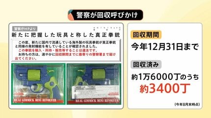 中国製の“違法おもちゃ拳銃”実弾も発射可能、約1万6000丁が流通
