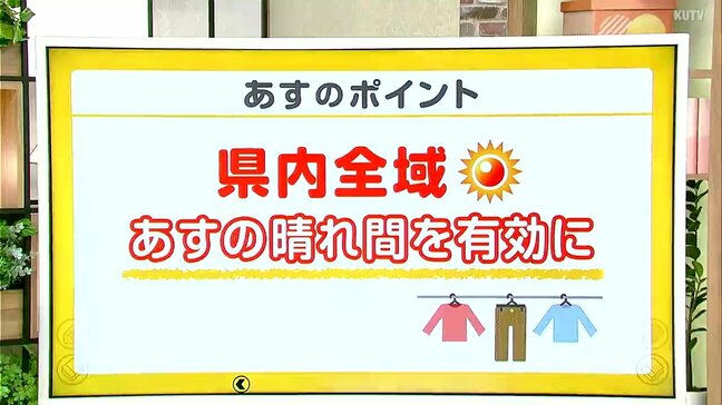 高知の天気　２３日　県内全域で日差しが届く　山岸拓気象予報士が解説|TBS NEWS DIG