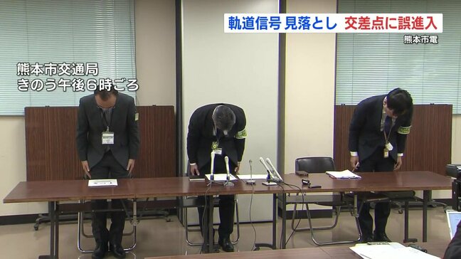 信号見落とし　熊本市電が交差点に誤進入　運転士「確認したつもりだった」|TBS NEWS DIG