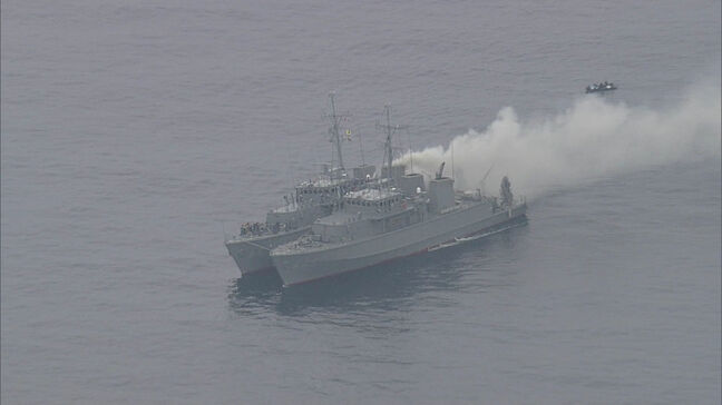 火災が発生し沈没した海上自衛隊の掃海艇「うくしま」 6月2日にも引き揚げ開始 火災では機関室にいた隊員1人が死亡|TBS NEWS DIG