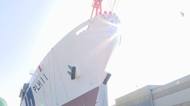外国機関と連携・海上保安大学校などの実習でも使用「ふじ」進水の儀　海上保安能力の更なる強化へ|TBS NEWS DIG