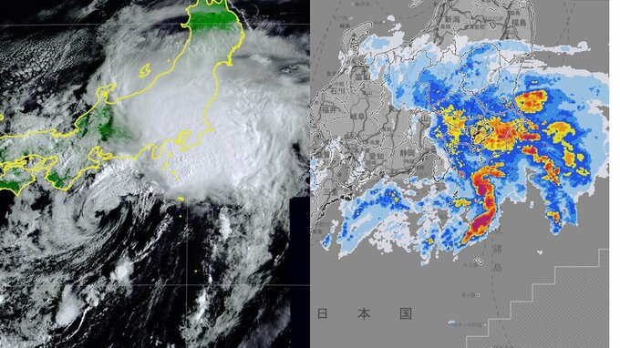 【台風情報】台風13号 “線状降水帯”発生　上陸前から関東で猛烈な雨　台風北側に非常に発達した雨雲　今後の降り方は　気象庁発表の1時間ごとの降水予測　|　RCC NEWS | 広島ニュース | RCC中国放送