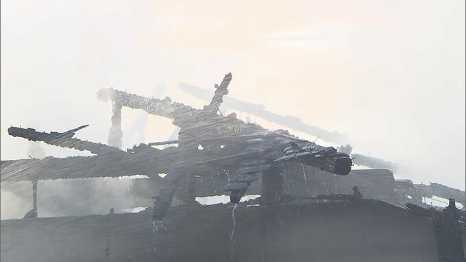 「黒い煙が見える」木造平屋建ての住宅全焼　住人は外出中、けが人なし　福島・いわき市山田町|TBS NEWS DIG