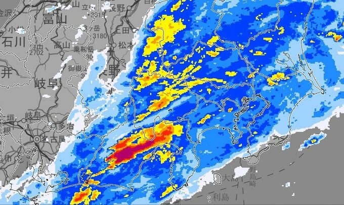 【関東甲信気象情報】3日未明にかけて雷を伴った激しい雨や非常に激しい雨の降る所がある見込み　予想される１時間降水量（多い所）関東北部40ミリ 関東南部50ミリ 甲信50ミリ 伊豆諸島60ミリ【午後４時半更新】|TBS NEWS DIG