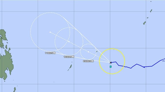【台風情報】台風5号(ハグピート)の今後はどうなる？ 最大瞬間風速30メートル予想　このあとの勢力と進路を詳しく　今後の全国の天気を画像で　気象庁　|　山形のニュース│TUYテレビユー山形
