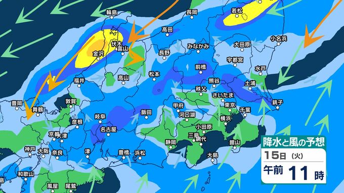 【今後の雨は？】関東甲信　15日夜遅くにかけ大雨のおそれ　前線が関東甲信に南下する見込み　大気の状態が不安定に【1時間ごとの雨風シミュレーション】関東北部・甲信・伊豆諸島80ミリ　関東南部70ミリ（～15日午後6時・多い所）（14日午後4時10分・気象庁発表）　|　SBC NEWS | 長野のニュース | SBC信越放送