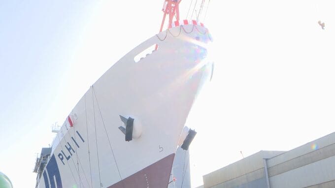外国機関と連携・海上保安大学校などの実習でも使用「ふじ」進水の儀　海上保安能力の更なる強化へ|TBS NEWS DIG