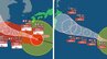 【ダブル台風】大型の台風15号は東日本に接近か...大型で強い台風13号は？　台風14号は熱帯低気圧に　雨・風シミュレーションを確認【気象庁台風情報 6日午後1時発表】　|　岡山・香川のニュース | 天気 | RSK山陽放送