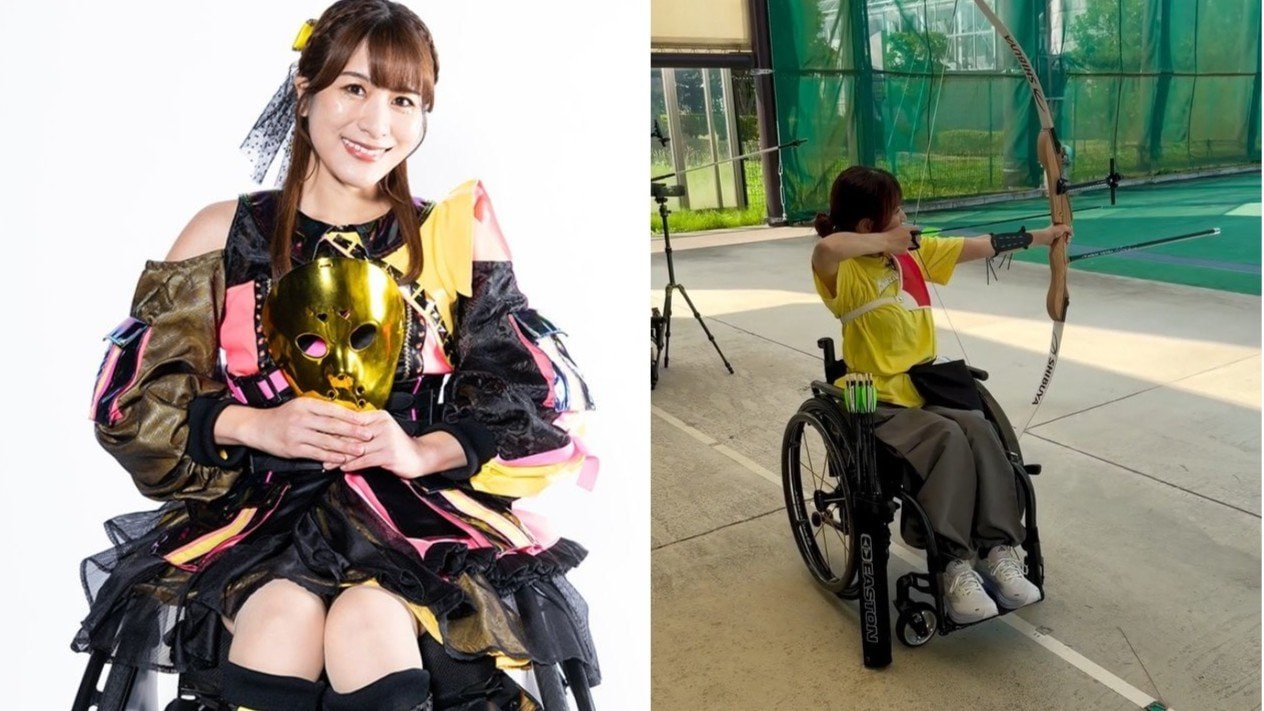 仮面 女子 車椅子