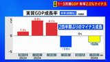【速報】1～3月期の実質GDP（国内総生産）年率2.0％マイナス…2期ぶりのマイナス成長　物価高など影響し「個人消費」は4期連続マイナス…4期連続は15年ぶり|TBS NEWS DIG