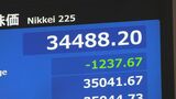 【速報】日経平均株価、午後も下落 3万5000円割れ続く|TBS NEWS DIG