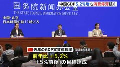 【速報】中国　2023年のGDP成長率は前年比プラス5.2%　政府目標の「プラス5%前後」達成も本格的な景気回復には至らない状況| TBS CROSS DIG with Bloomberg