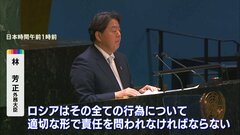林外務大臣「ロシアは全ての行為で責任問われなければならない」　国連加盟国にロシアへの支援控えるよう訴え| TBS CROSS DIG with Bloomberg