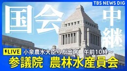【国会LIVE】参議院・農林水産委員会 小泉進次郎大臣出席(2025年6月10日)|TBS NEWS DIG