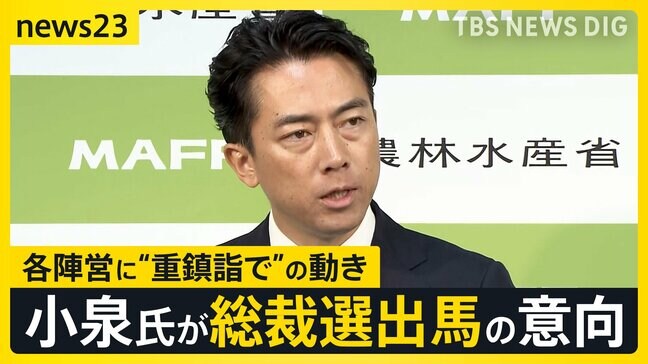 小泉進次郎氏が総裁選出馬の意向固める “ポスト石破”の面々が“重鎮詣で”に勤しむ一方…　立憲・野田代表「1年前の敗者復活戦みたいなもん」【news23】|TBS NEWS DIG