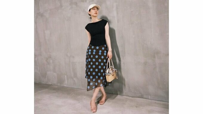 【 のん 】　「夏だー。本日もこの帽子」お気に入りの白キャップと水玉スカートの爽やかコーデで魅せる夏の私服スタイル|TBS NEWS DIG