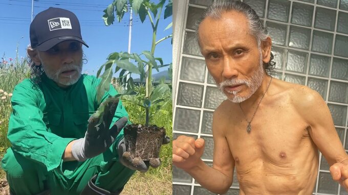 【 片岡鶴太郎 】「自然の力を感じるひとときです」野菜の苗を植え　生み出す71歳の“菜食筋肉ボディ” |TBS NEWS DIG