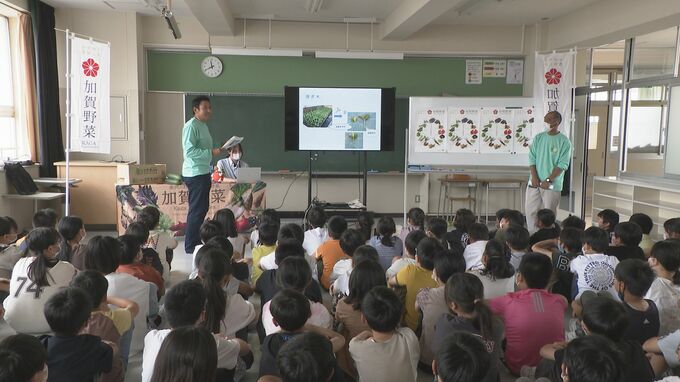 普通のキュウリ6本分の重さ“加賀太きゅうり” 児童が金沢特産を出前授業で味わう|TBS NEWS DIG